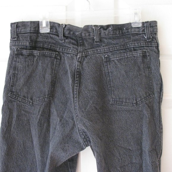 2/$15 Vintage Bristol Blues Jeans Size Tag 36 x 32 Hvywt  Black Capri ? - Picture 5 of 5